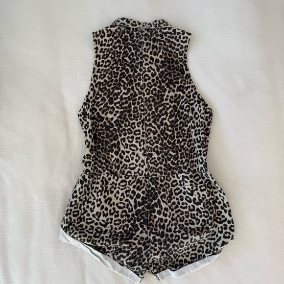 One Teaspoon Leopard Print Zip-Up Romper- women’s Large - Picture 5 of 11